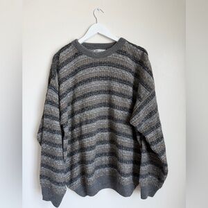 Vintage Munsingwear Lifestyle Striped Knit Sweater XL 90s Grandpa Style